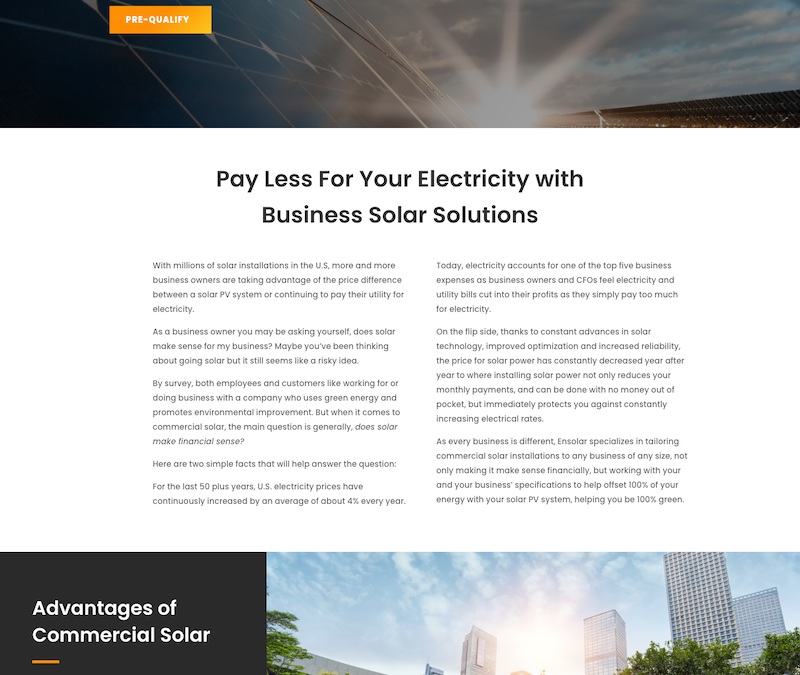 Solar Company Website