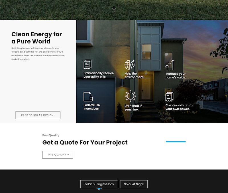 Solar Energy Company Website