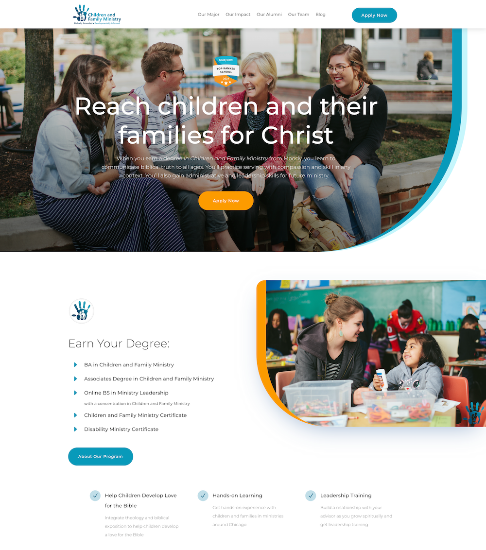 ministry education web design