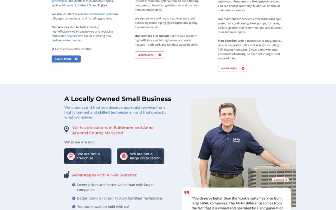 HVAC Services Website