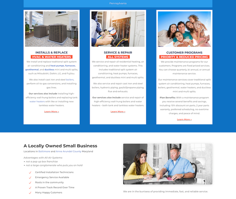 HVAC Services Website