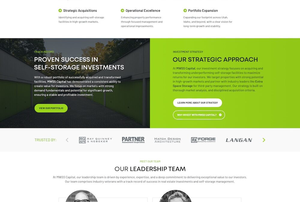 Self-Storage Real Estate Investment Website