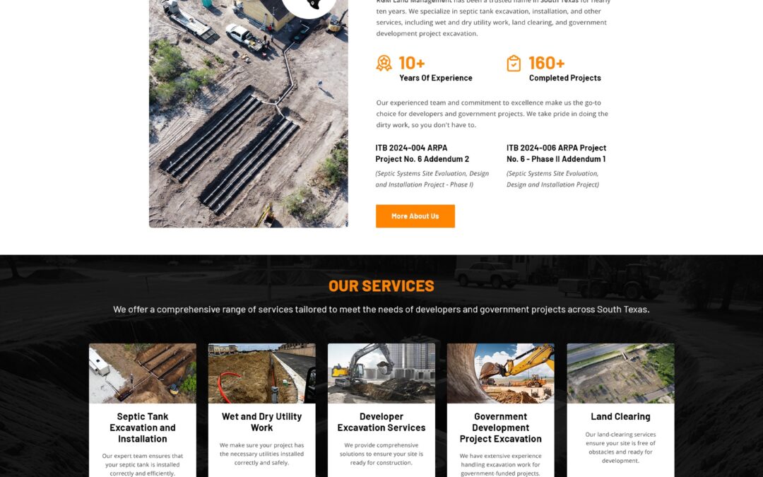 Excavation Services Website