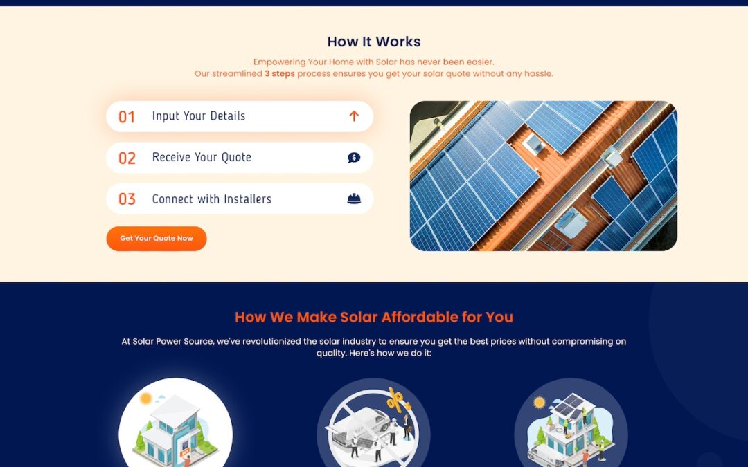 Direct To Consumer Solar Website